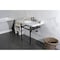 Kingston Brass 36 Carrara Marble Console Sink with Brass Legs, Marble WhiteOil Rubbed Bronze LMS3630MB5 - alternate 5